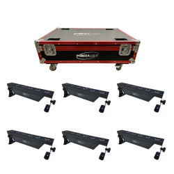Location 6 x Barres leds Batterie 6x15w + Flight