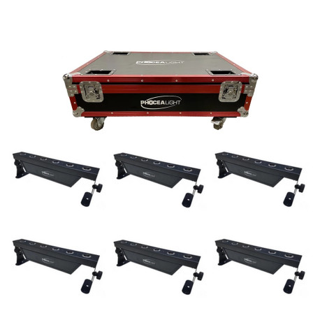 Location 6 x Barres leds Batterie 6x15w + Flight