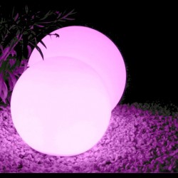 Location Sphère lumineuse diamètre 35cm avec Leds RGB